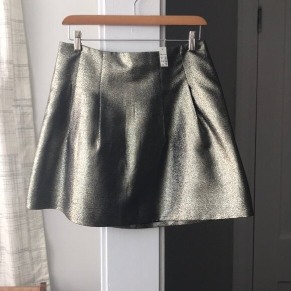 Madewell Metallic Mini Skirt - Picture 1 of 3